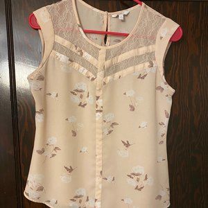 Candie's Pink Floral Blouse